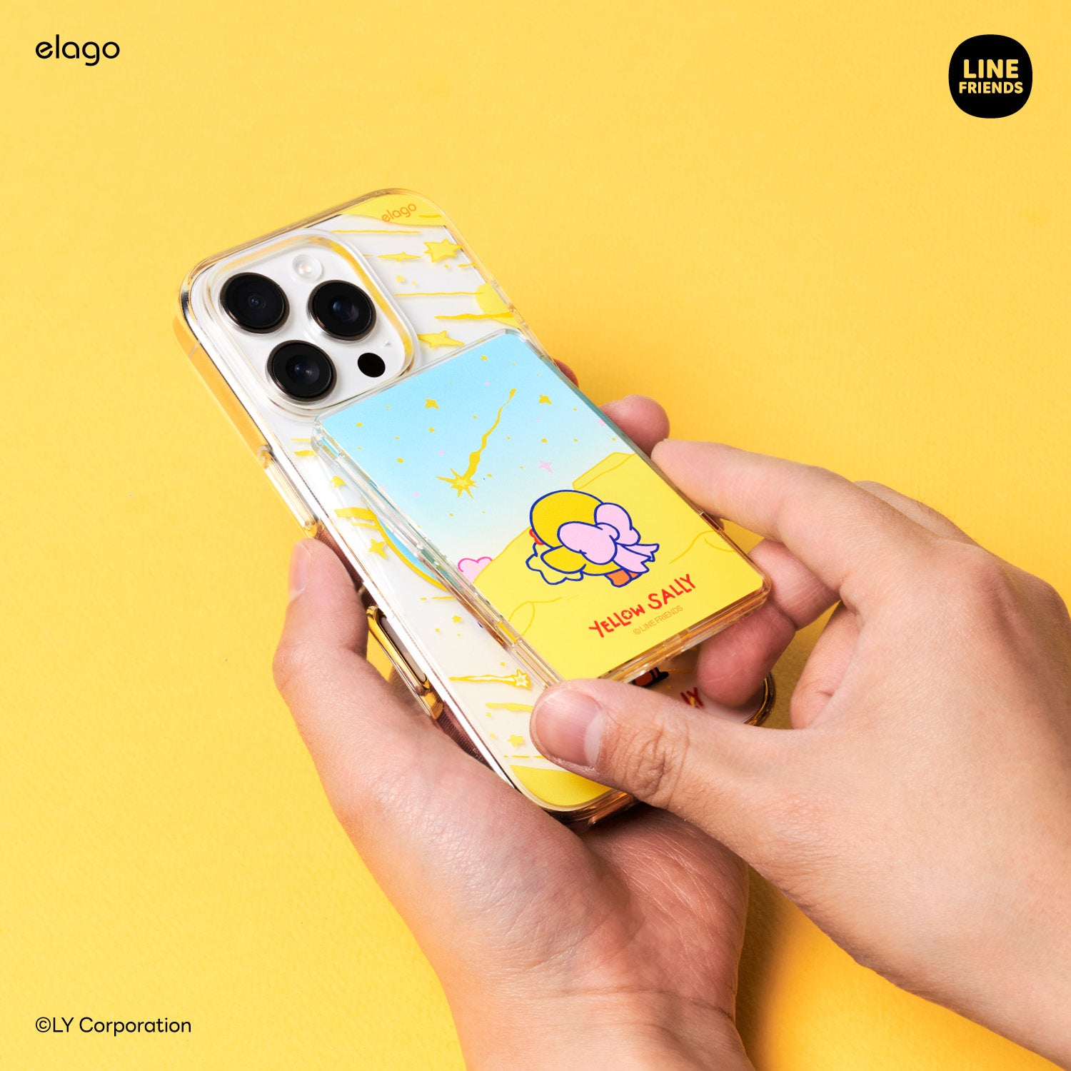 LINE FRIENDS | 2025 Yellow Sally Magnetic Card Pocket 3 LINE FRIENDS | 2025 Yellow Sally Magnetic Card Pocket