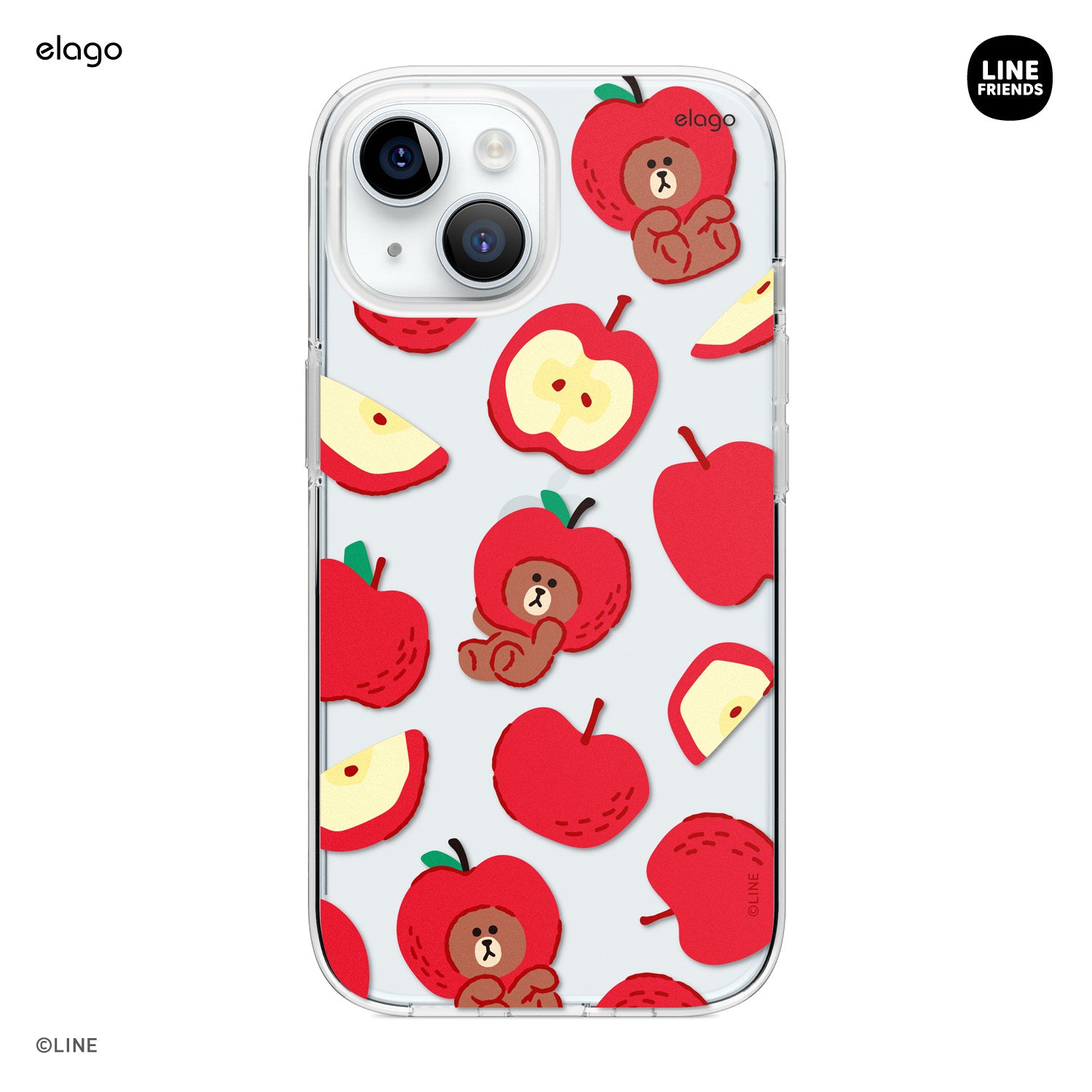 LINE FRIENDS | elago B&F Fruit Shop Hybrid Case for iPhone 15