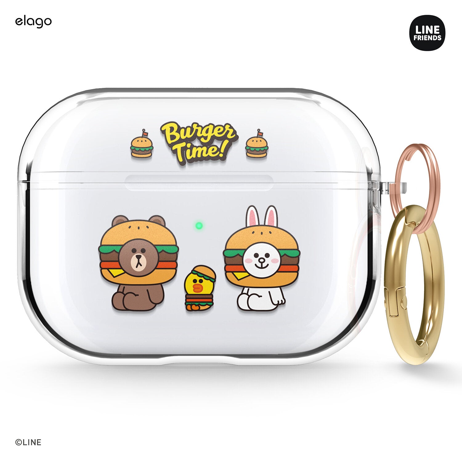 LINE FRIENDS | elago Burger Time Clear Case [4 Styles]