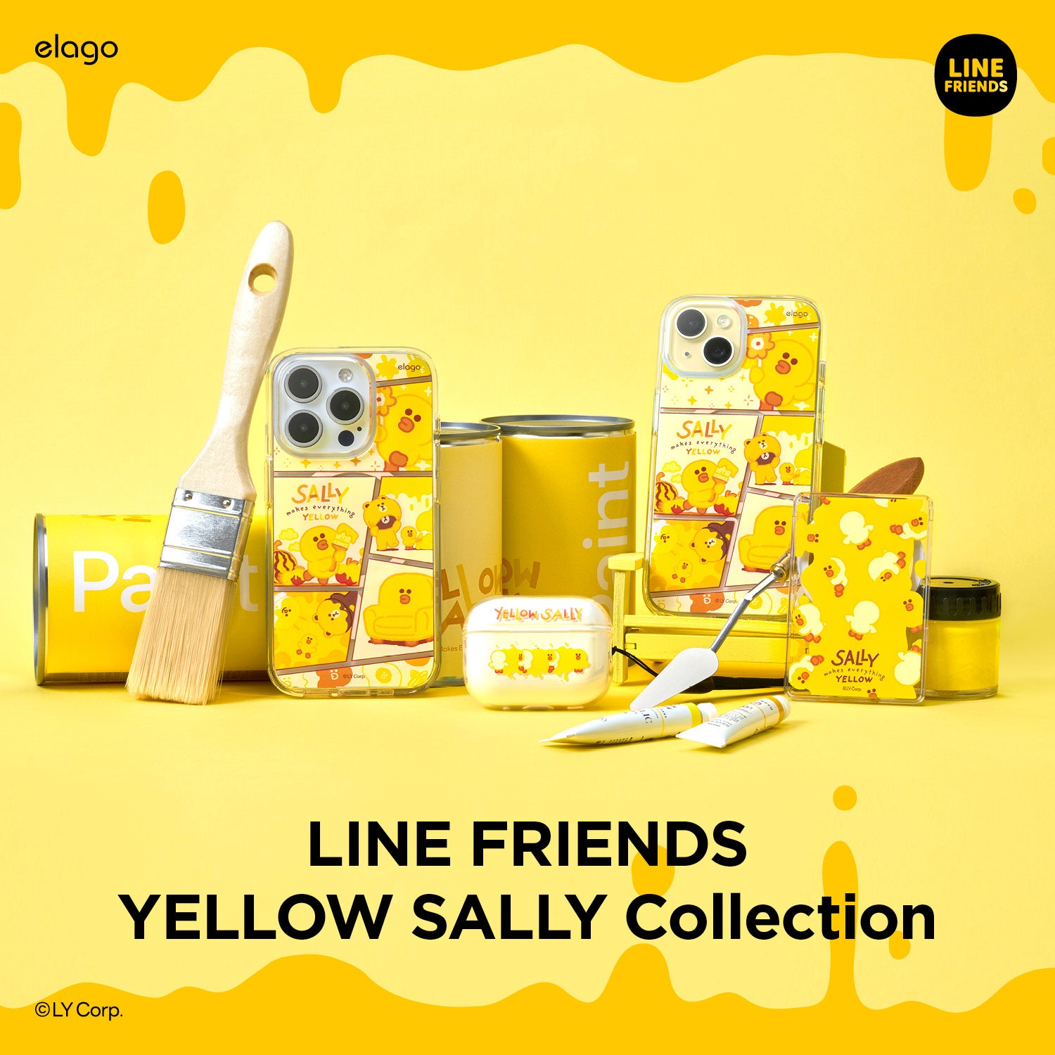LINE FRIENDS | elago MagSafe Yellow Sally Case for iPhone 15 4 LINE FRIENDS | elago MagSafe Yellow Sally Case for iPhone 15