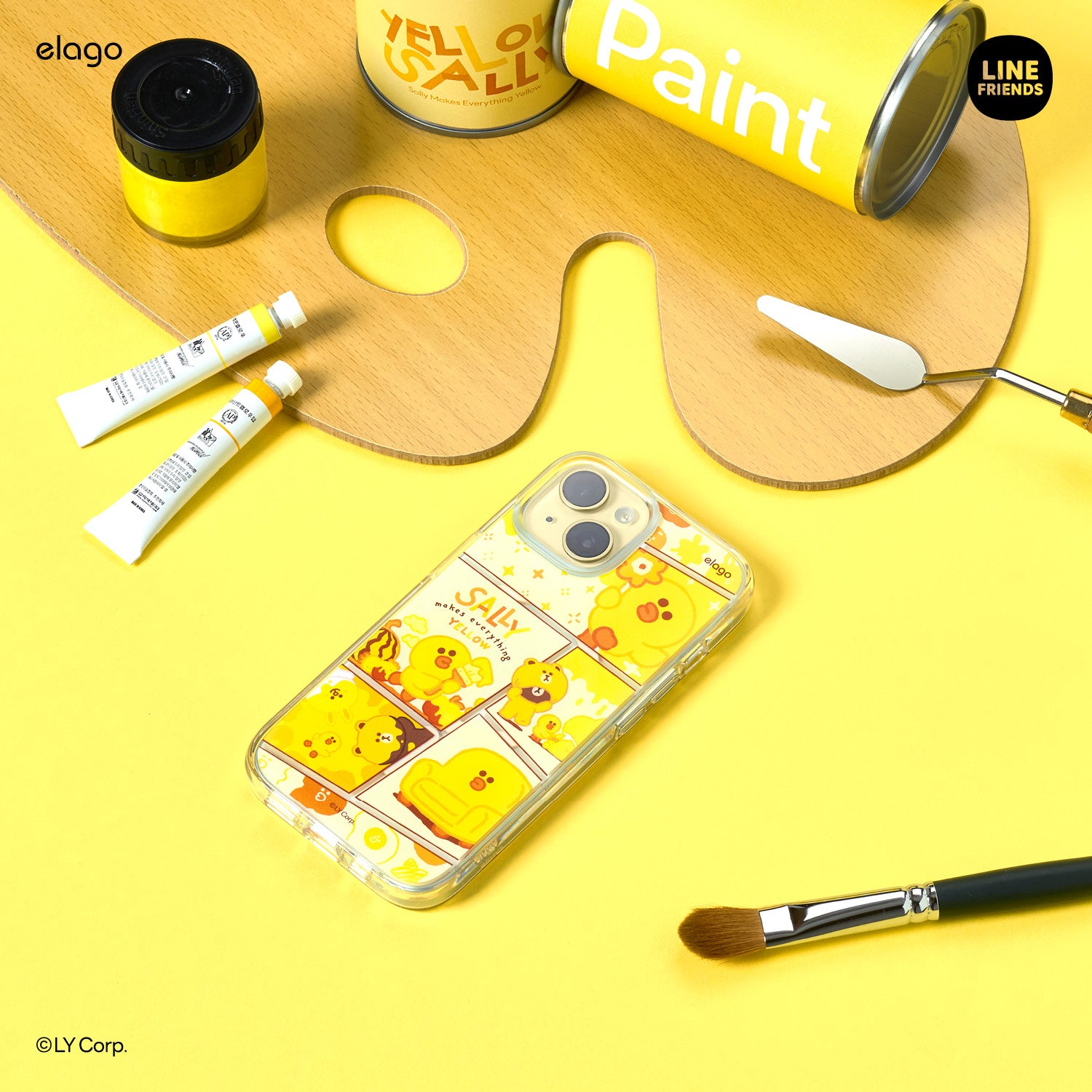 LINE FRIENDS | elago MagSafe Yellow Sally Case for iPhone 15 8 LINE FRIENDS | elago MagSafe Yellow Sally Case for iPhone 15
