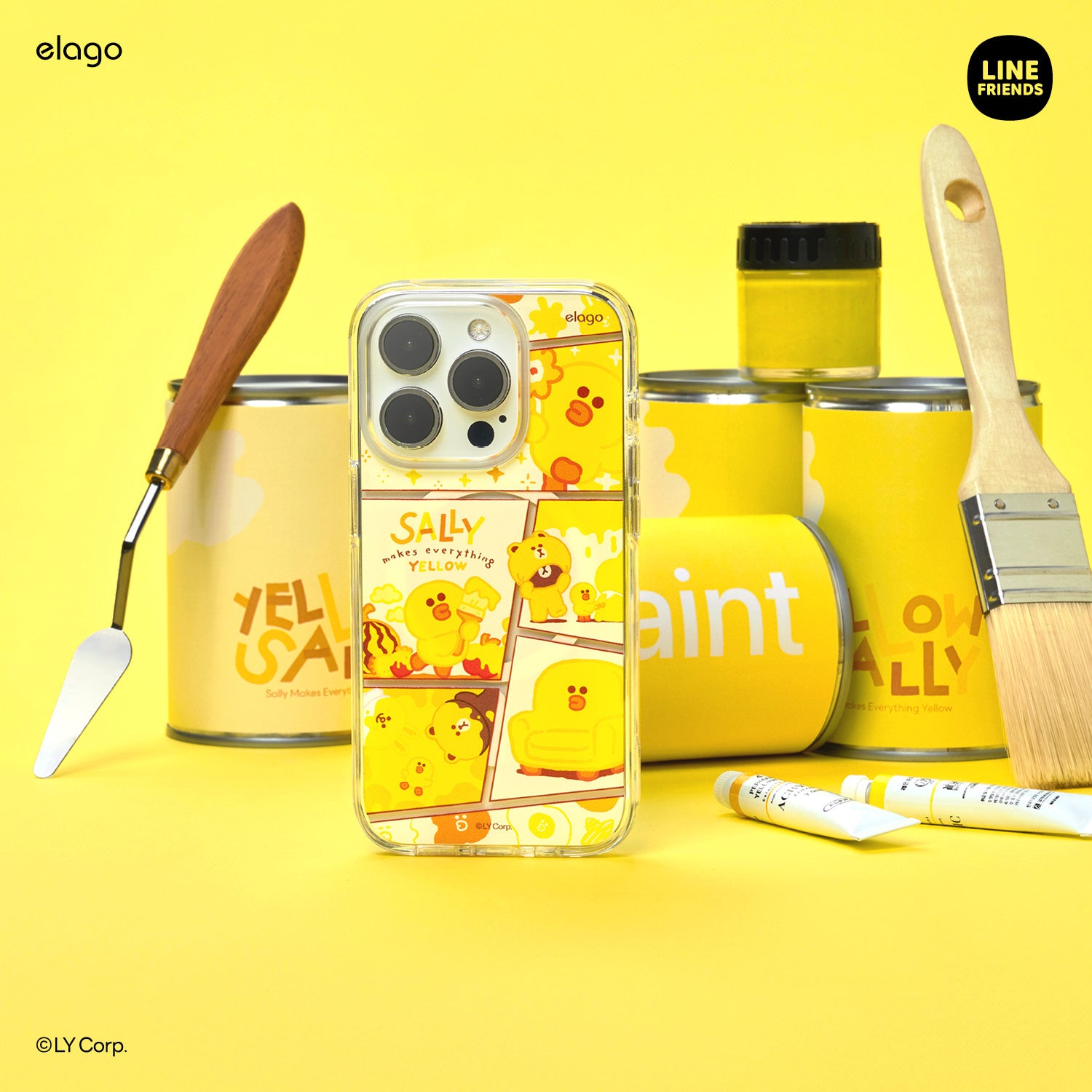 LINE FRIENDS | elago MagSafe Yellow Sally Case for iPhone 15 9 LINE FRIENDS | elago MagSafe Yellow Sally Case for iPhone 15