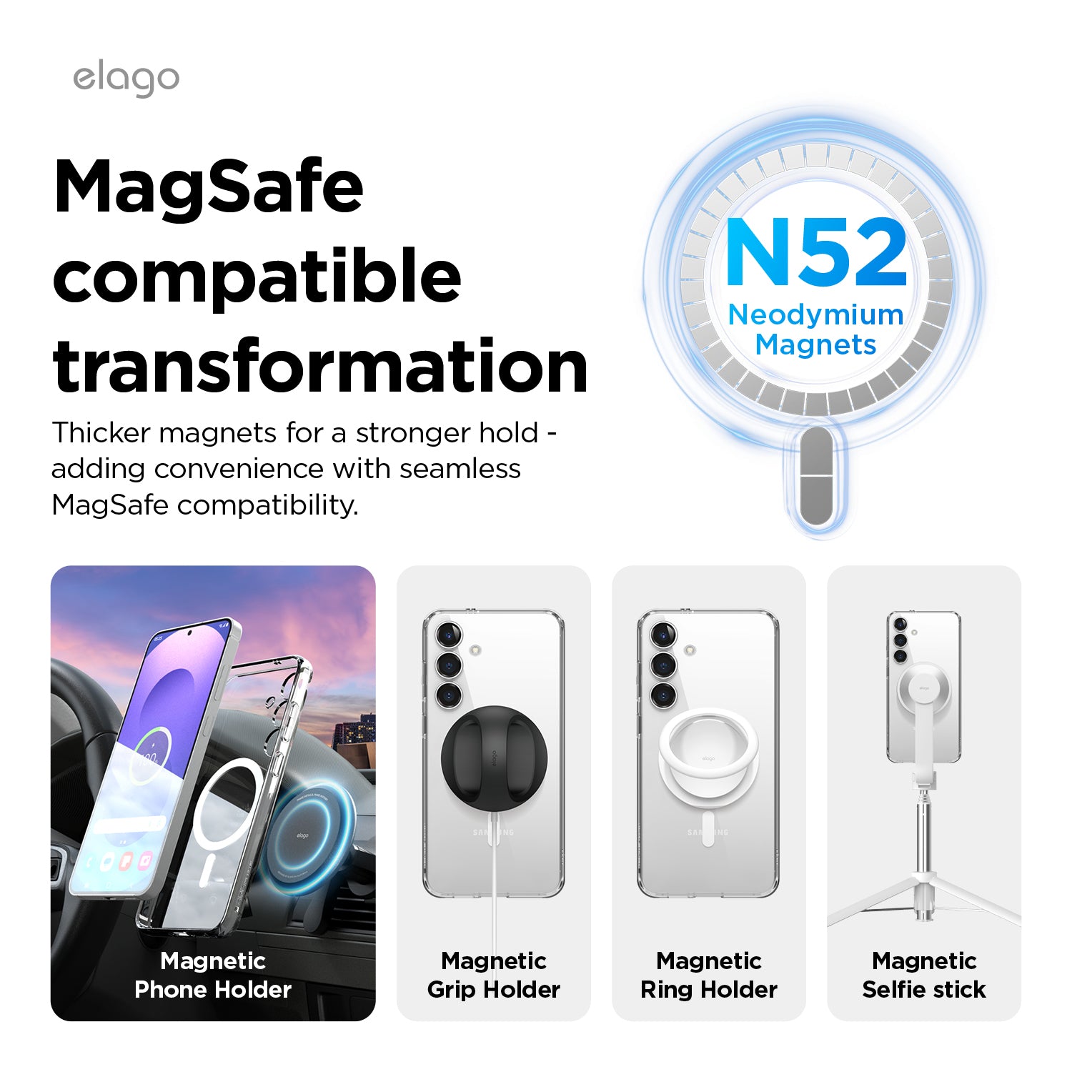 Magnetic Hybrid Clear Case 4 Magnetic Hybrid Clear Case