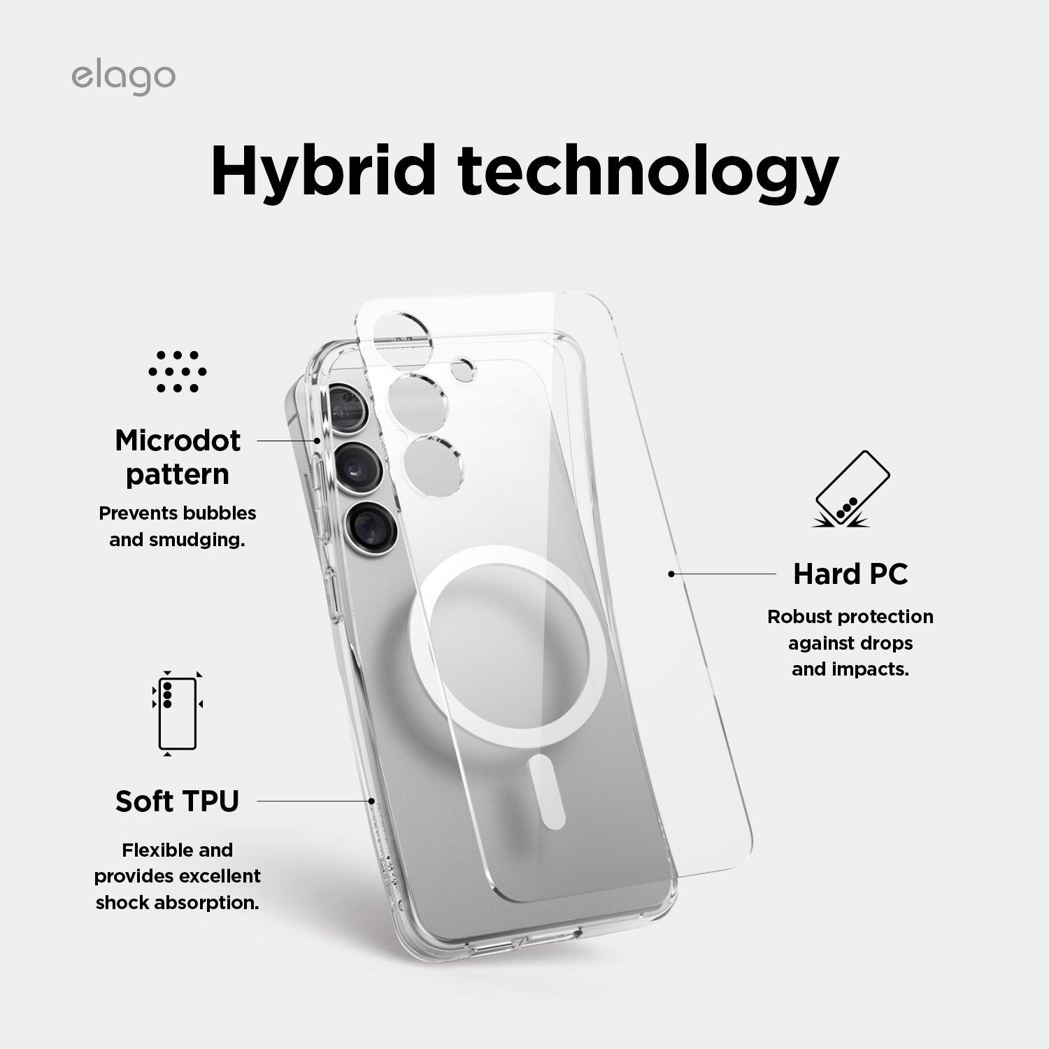 Magnetic Hybrid Clear Case 8 Magnetic Hybrid Clear Case