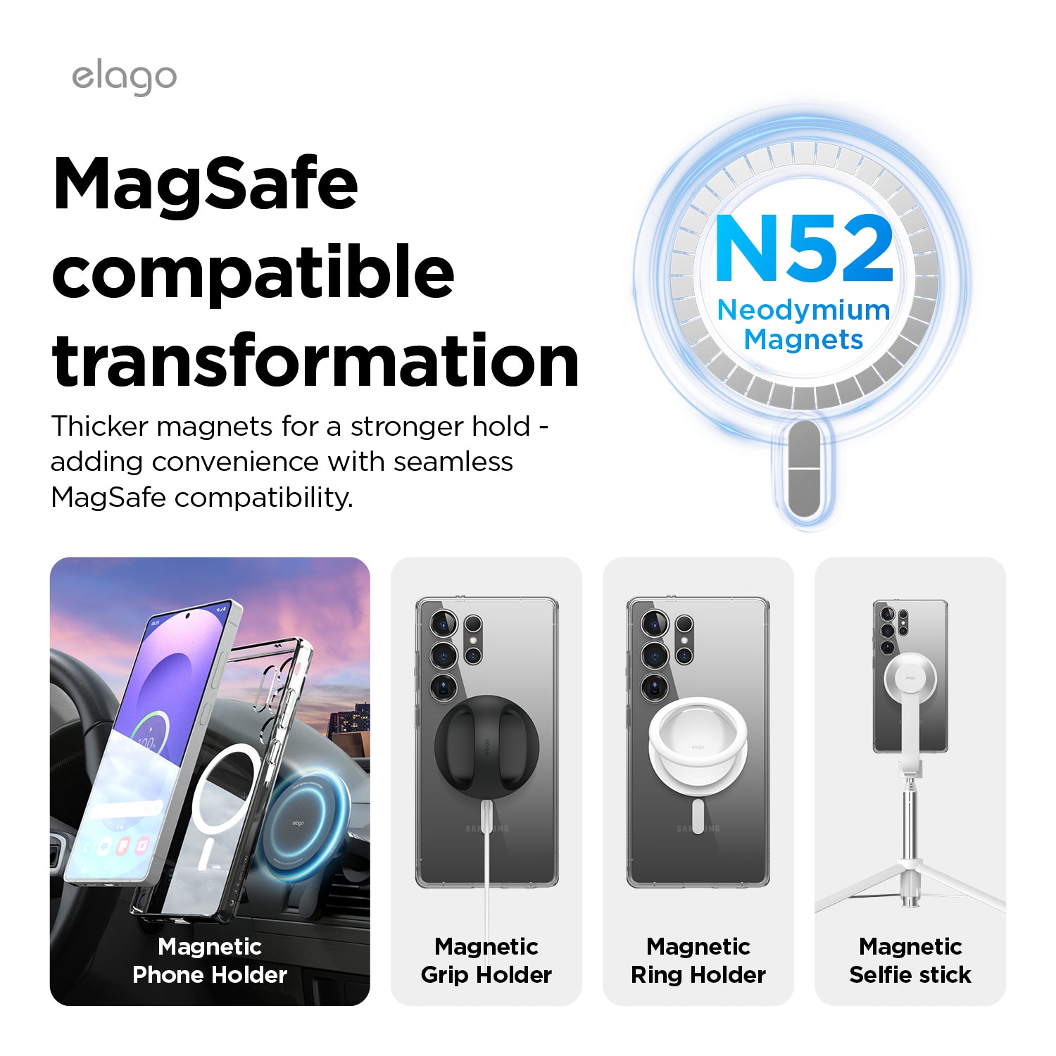 Magnetic Hybrid Clear Case 4 Magnetic Hybrid Clear Case