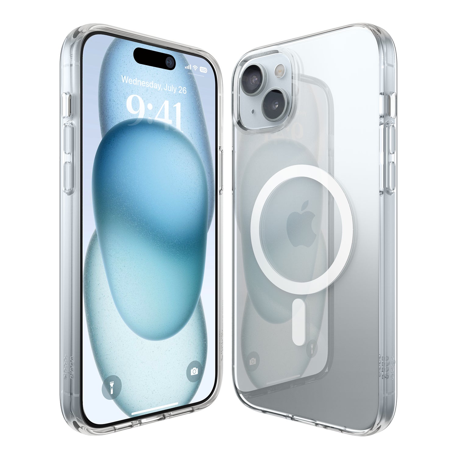 Magnetic Hybrid Clear Case for iPhone 15 Plus