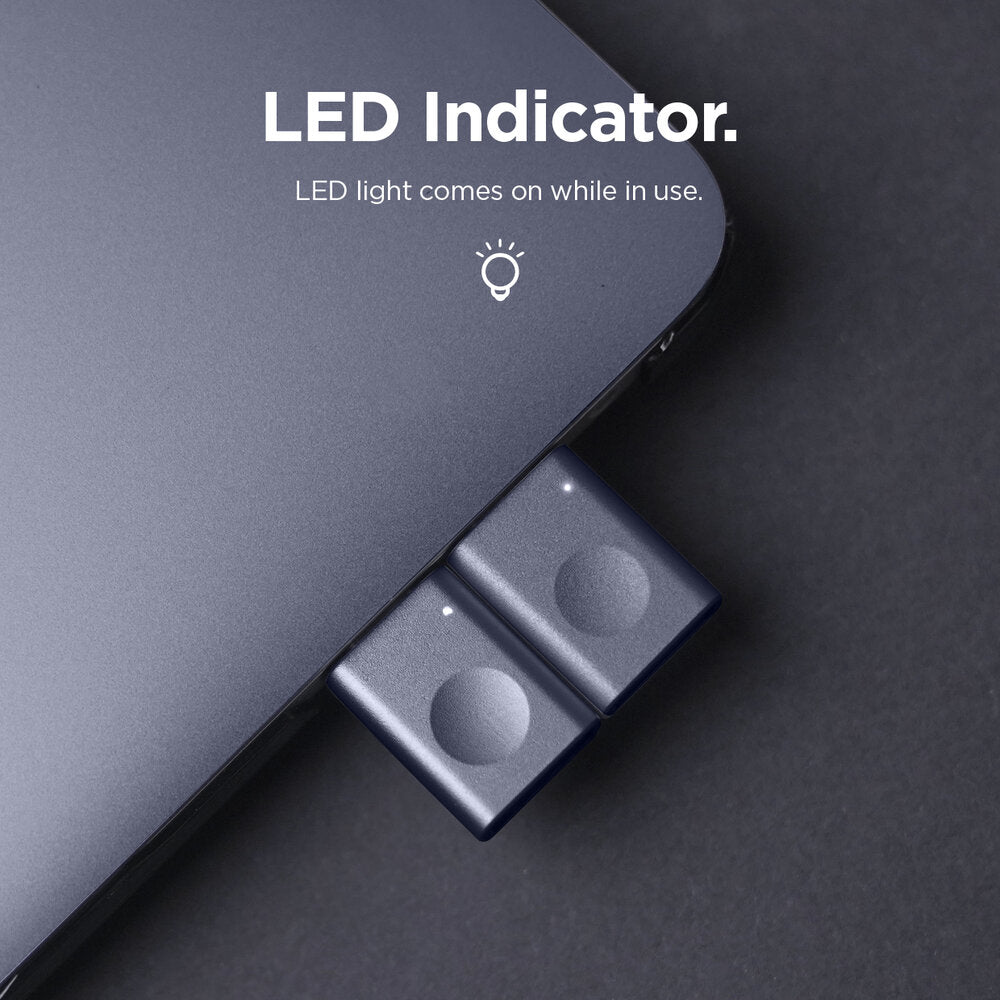 Mini USB-C Aluminum Adapter With LED [2 Colors] - Premium Tech Accessories