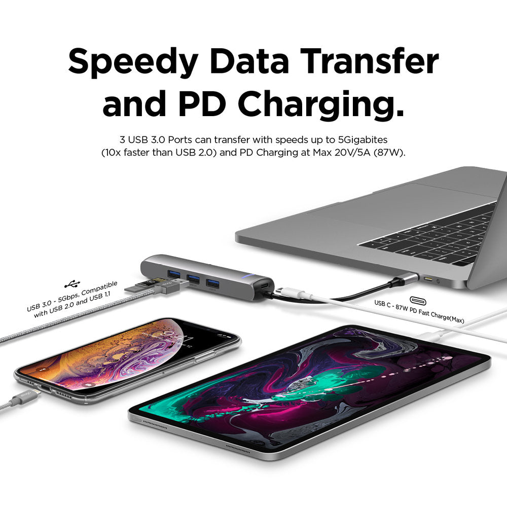 6 in 1 Ethernet / HDMI Multi Hub USB-C 7 6 in 1 Ethernet / HDMI Multi Hub USB-C
