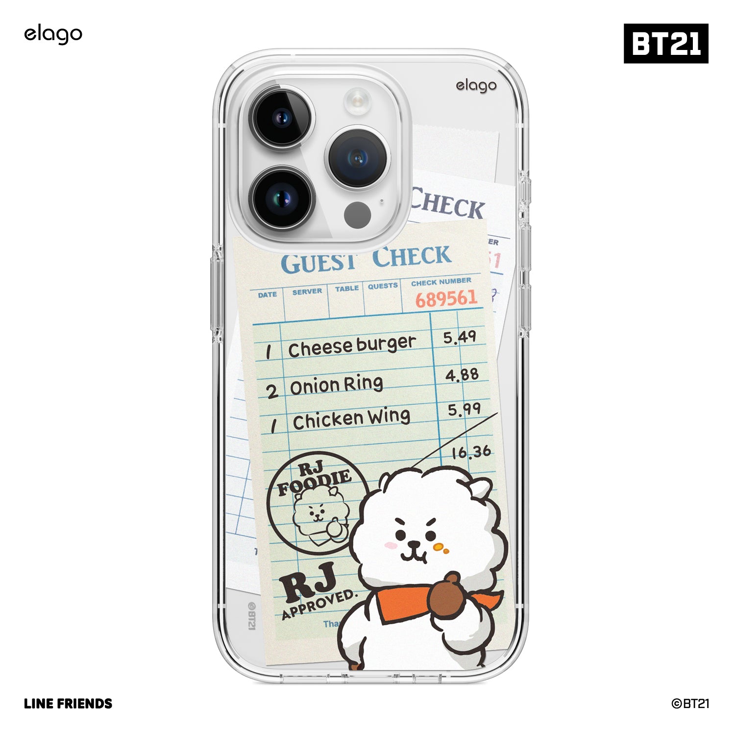 BT21  | elago RJ FOODIE MagSafe Hybrid Case for iPhone 15 Pro