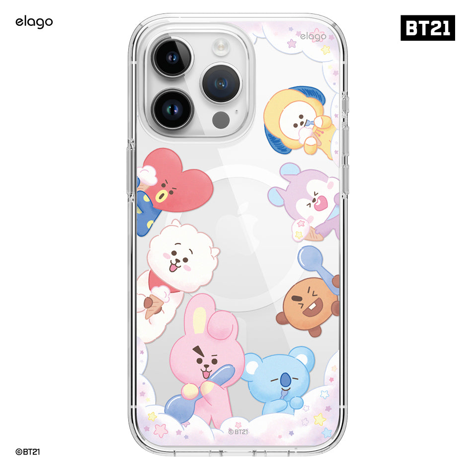 BT21 elago On the Cloud MagSafe Hybrid Case for iPhone 15 Pro Max