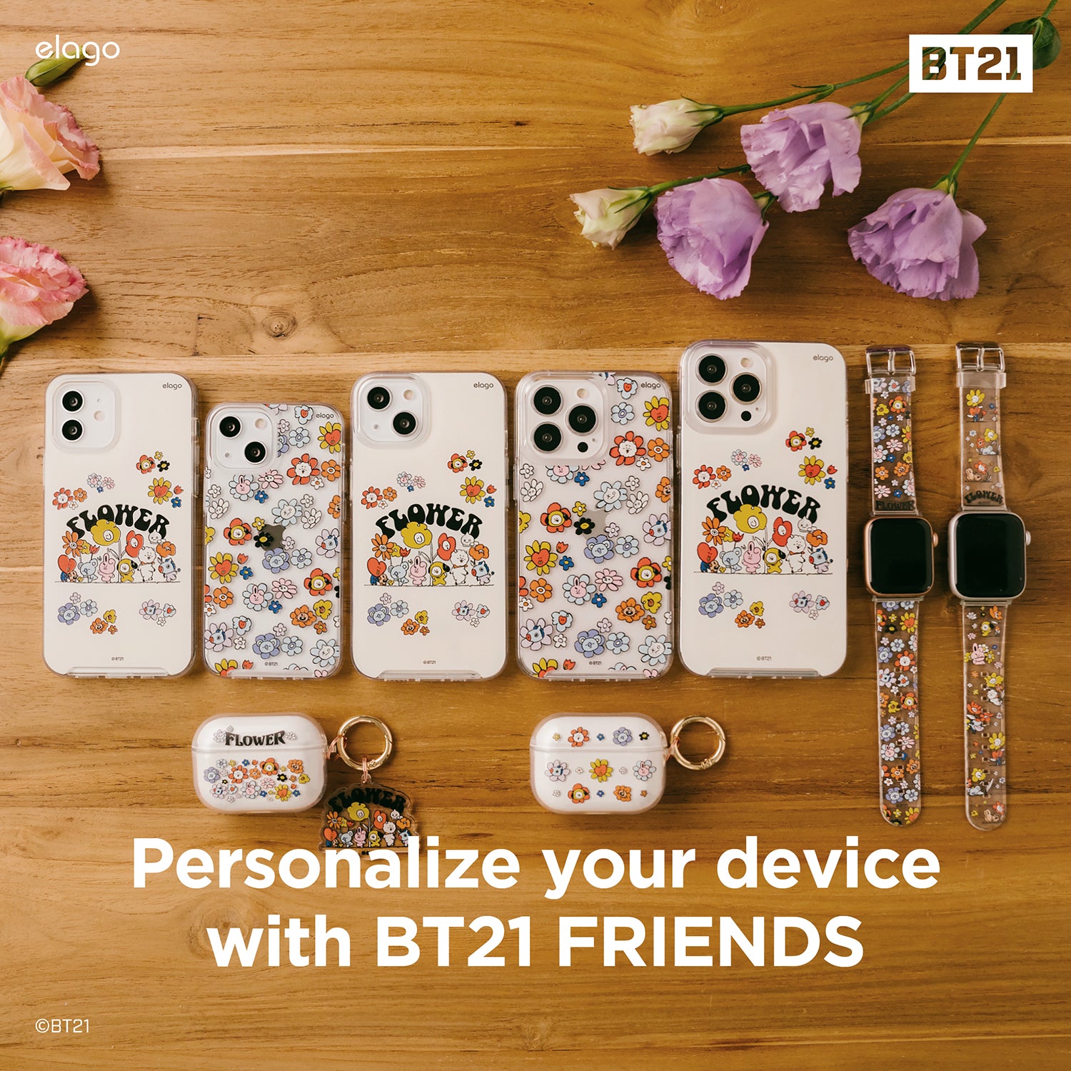 BT21 | elago Flower Case for iPhone 13 Pro 5 BT21 | elago Flower Case for iPhone 13 Pro
