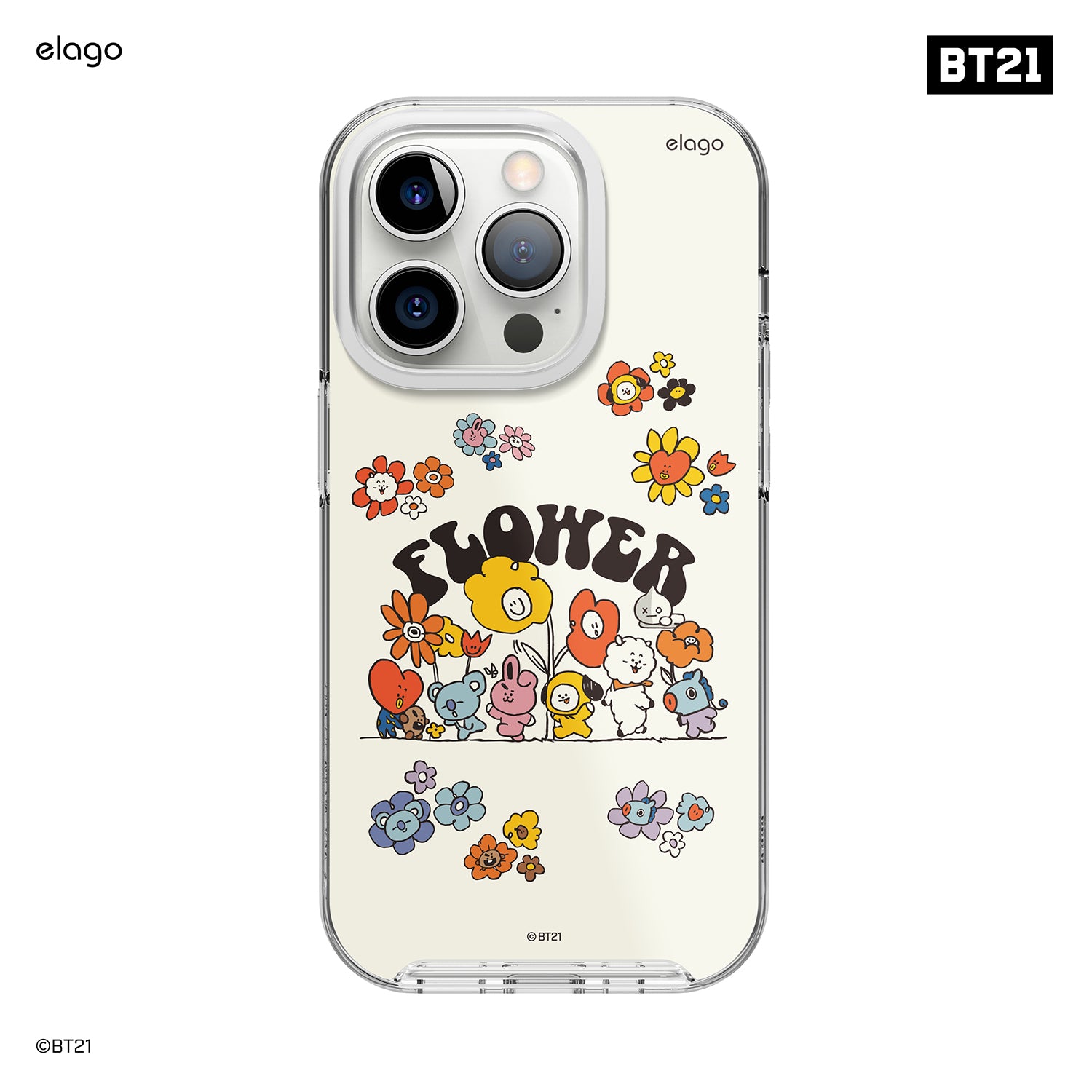 BT21 | elago Flower Case for iPhone 14 Pro