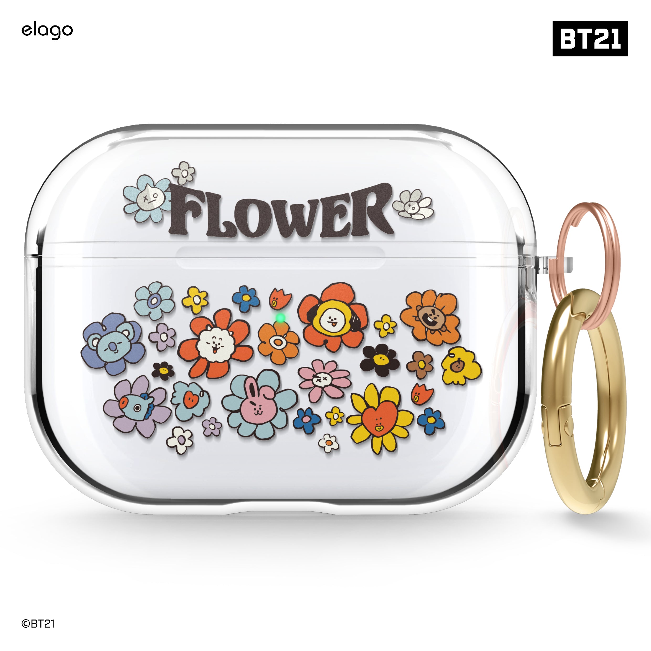 BT21 | elago Flower Clear Case [2 Styles]