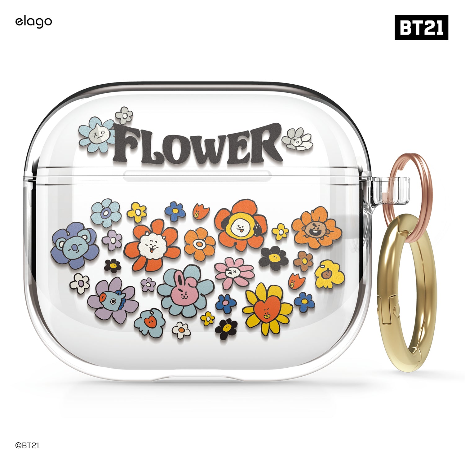 BT21 | elago Flower Clear Case [2 Styles]