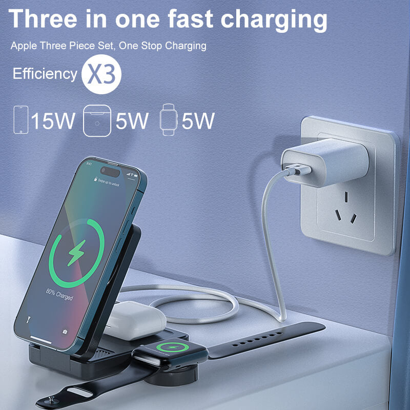 3 in 1 Qi2 Foldable Charger 5 3 in 1 Qi2 Foldable Charger