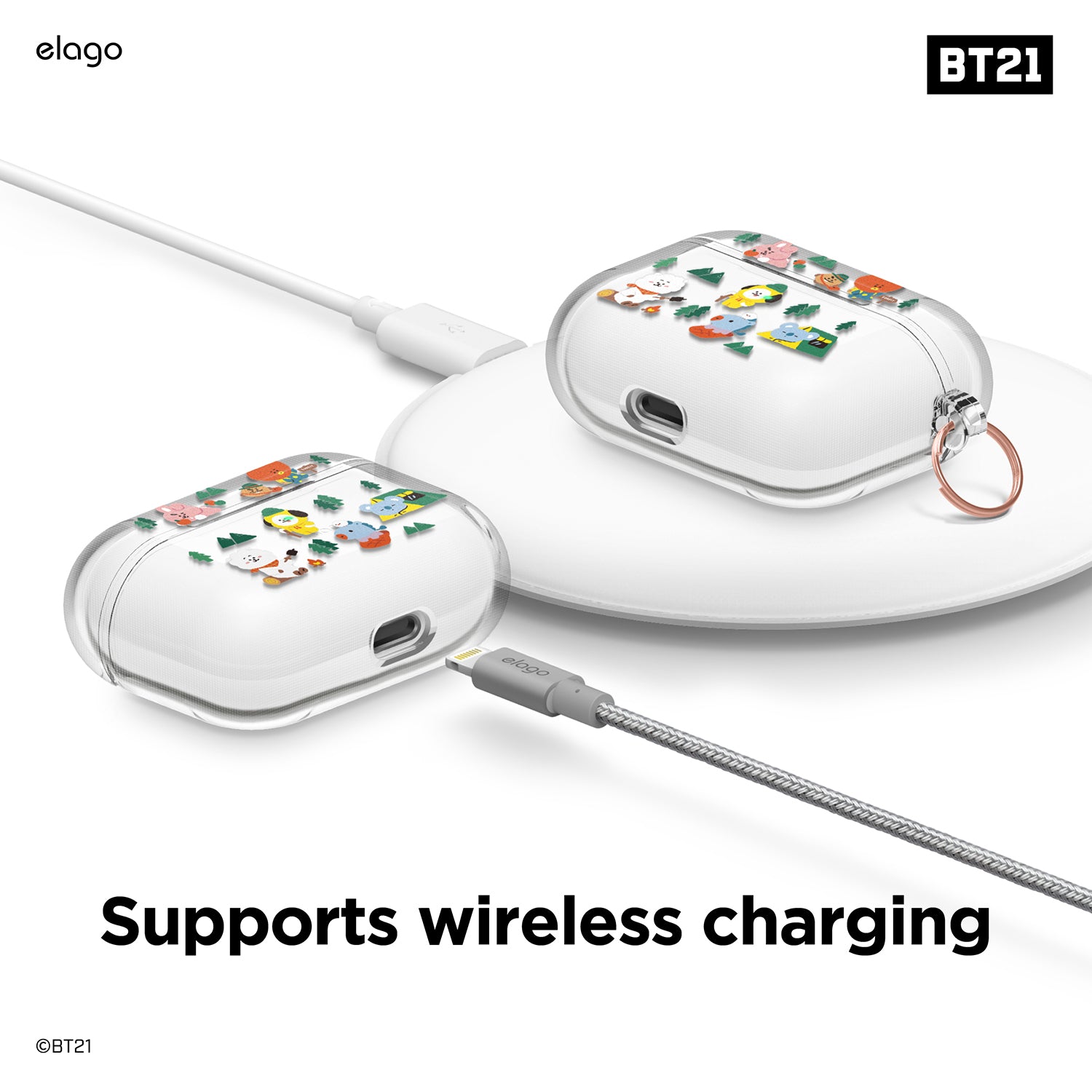 BT21 | elago Green Planet Case for AirPods Pro 9 BT21 | elago Green Planet Case for AirPods Pro