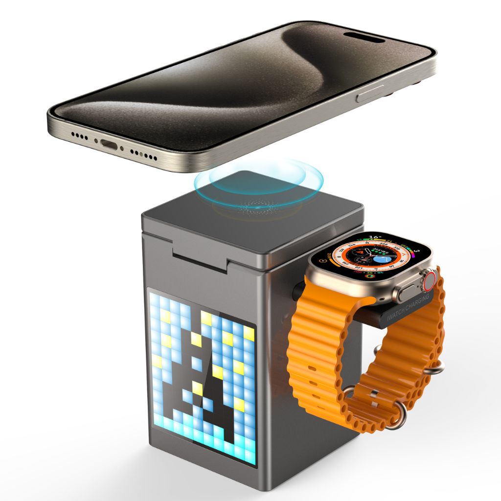 3 in 1 Magnetic Charger with Alarm Clock & Bluetooth Speaker for Apple 14 3 in 1 Magnetic Charger with Alarm Clock & Bluetooth Speaker for Apple