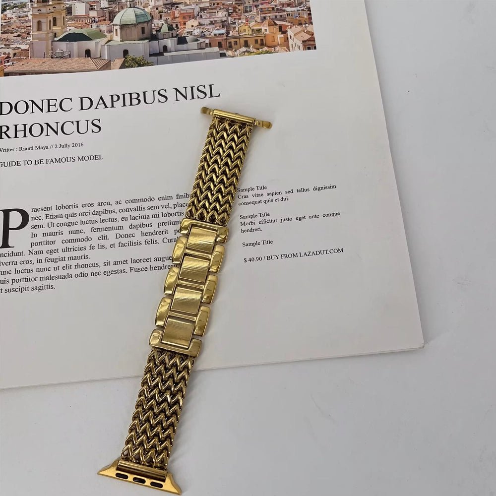 Women’s Woven Stainless Steel Bracelet Band for Apple Watch 10 Women’s Woven Stainless Steel Bracelet Band for Apple Watch