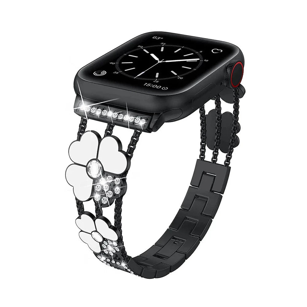 Women’s Lucky Clover Rhinestone Apple Watch Band 11 Women’s Lucky Clover Rhinestone Apple Watch Band
