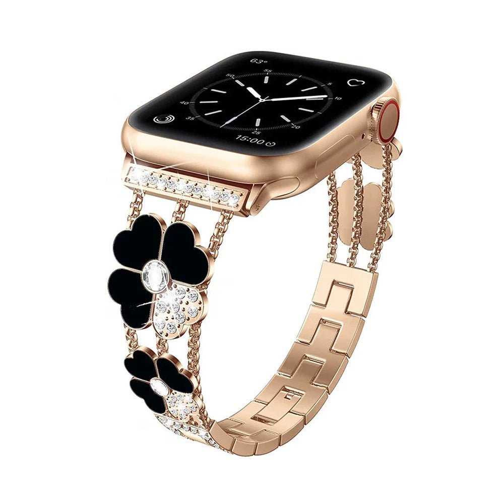 Women’s Lucky Clover Rhinestone Apple Watch Band 12 Women’s Lucky Clover Rhinestone Apple Watch Band