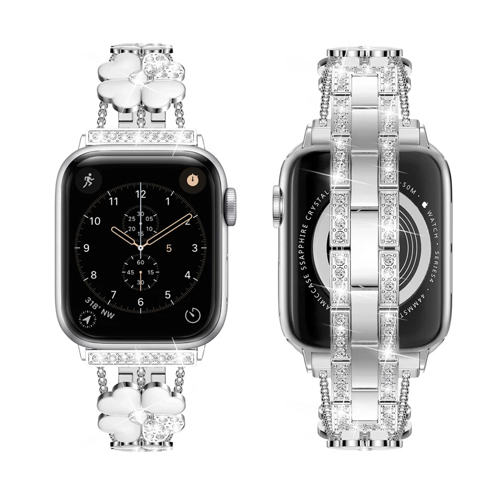Women’s Lucky Clover Rhinestone Apple Watch Band 3 Women’s Lucky Clover Rhinestone Apple Watch Band