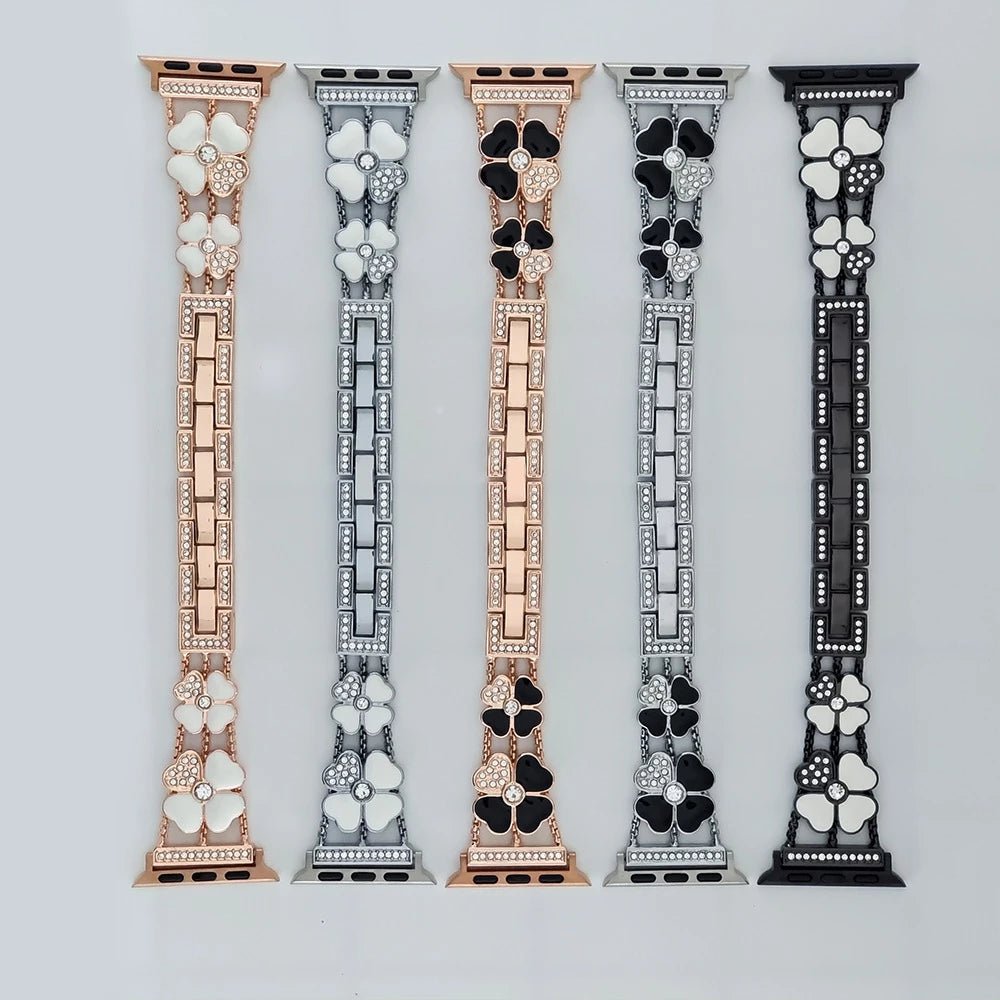 Women’s Lucky Clover Rhinestone Apple Watch Band 6 Women’s Lucky Clover Rhinestone Apple Watch Band
