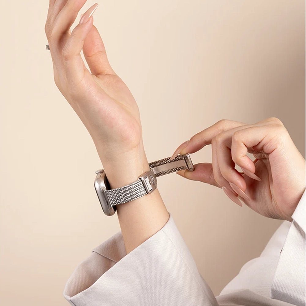 Women's Ultra-Thin Stainless Steel Bracelet Band for Apple Watch 13 Women's Ultra-Thin Stainless Steel Bracelet Band for Apple Watch