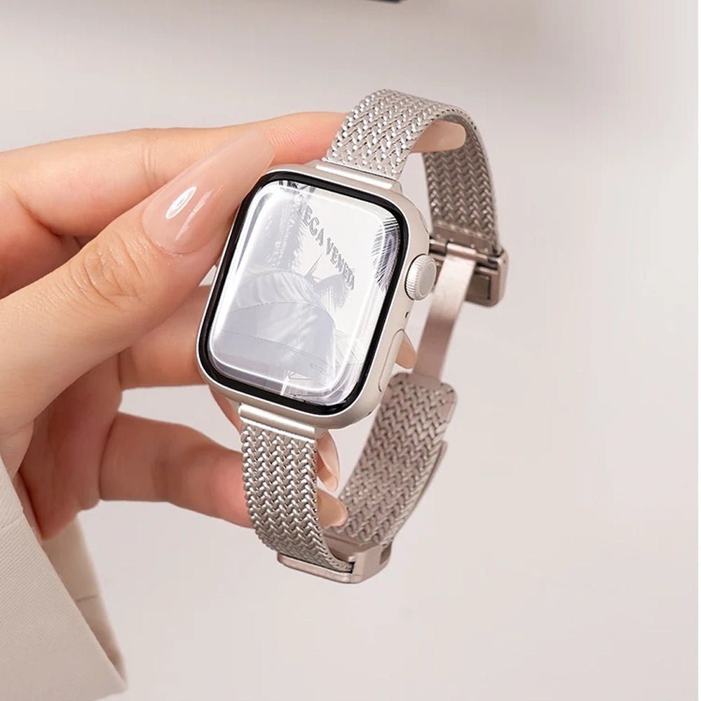 Women's Ultra-Thin Stainless Steel Bracelet Band for Apple Watch 14 Women's Ultra-Thin Stainless Steel Bracelet Band for Apple Watch