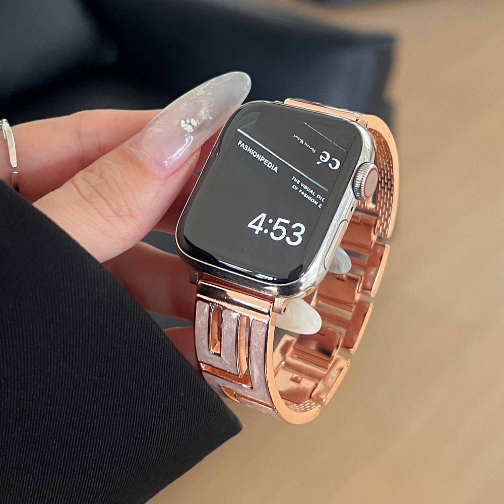 Women’s Square-Link Stainless Steel Apple Watch Band 11 Women’s Square-Link Stainless Steel Apple Watch Band