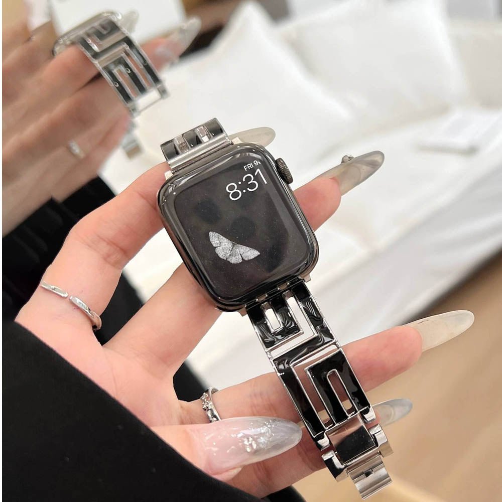 Women’s Square-Link Stainless Steel Apple Watch Band 20 Women’s Square-Link Stainless Steel Apple Watch Band