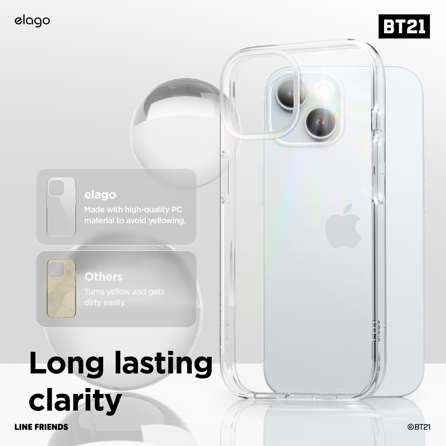 BT21 | elago On the Cloud Hybrid Case for iPhone 15 Plus 4 BT21 | elago On the Cloud Hybrid Case for iPhone 15 Plus