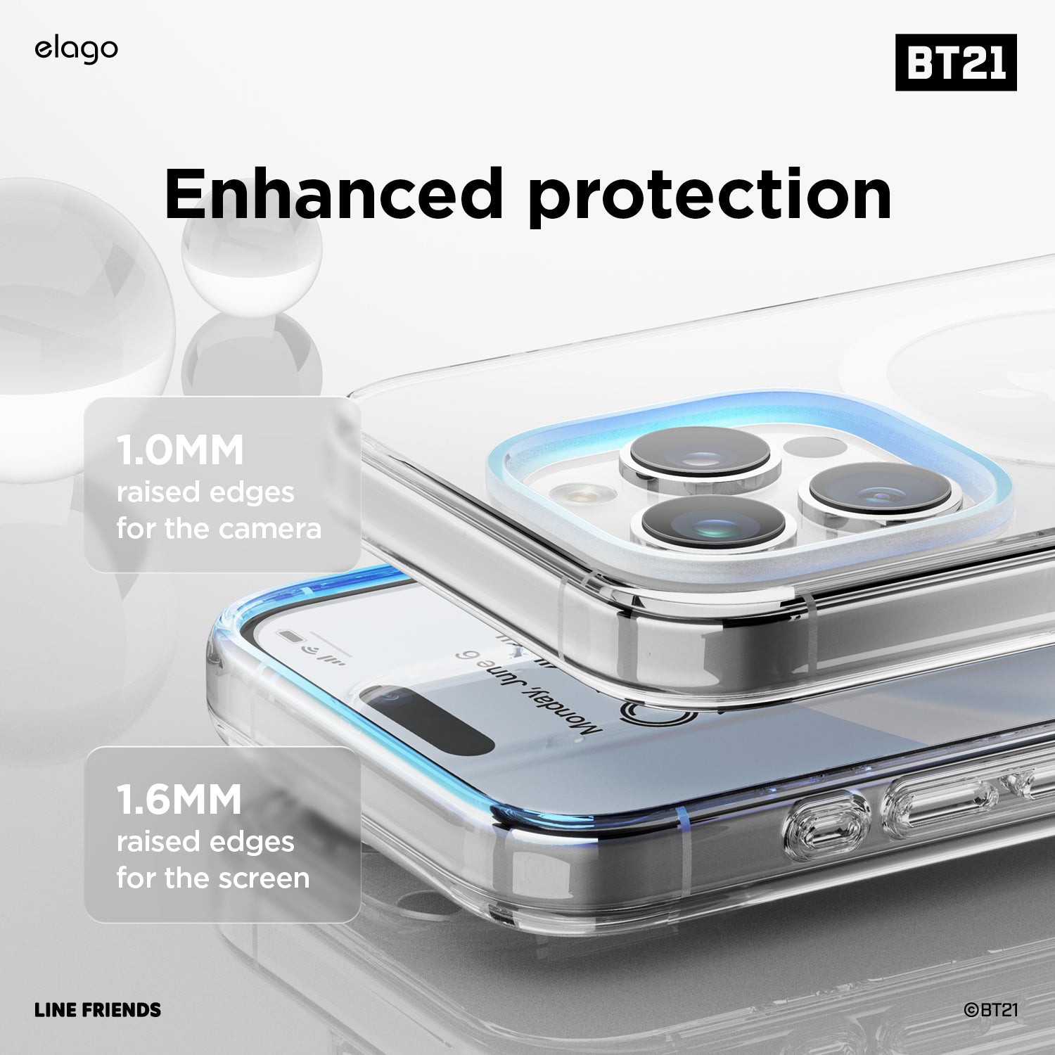 BT21 | elago On the Cloud MagSafe Hybrid Case for iPhone 15 Pro 5 BT21 | elago On the Cloud MagSafe Hybrid Case for iPhone 15 Pro