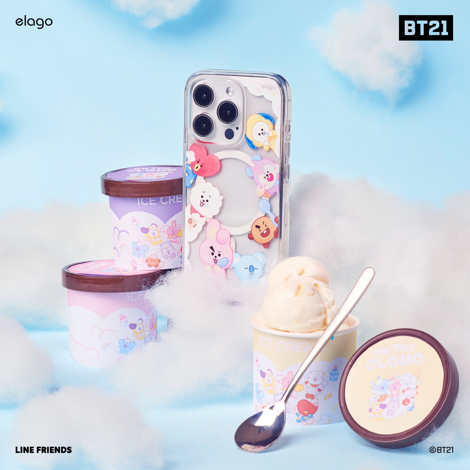 BT21 | elago On the Cloud MagSafe Hybrid Case for iPhone 15 Pro 10 BT21 | elago On the Cloud MagSafe Hybrid Case for iPhone 15 Pro