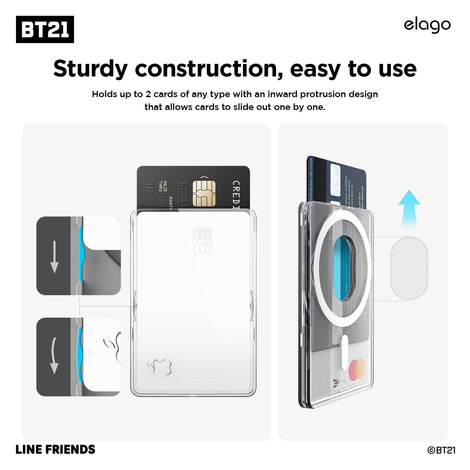 BT21 | elago Vivid Collection MagSafe Card Pocket 6 BT21 | elago Vivid Collection MagSafe Card Pocket