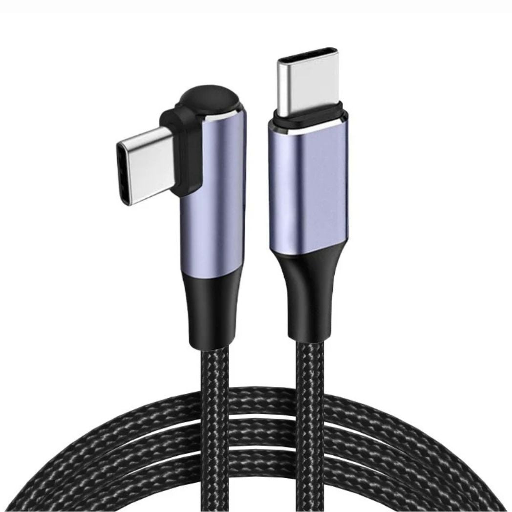 60W USB C Cable 14 USB C-C / Straight to Angled / 1m / 3.3ft