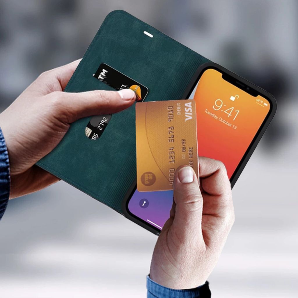 Magnetic Leather Case with Wallet for iPhone 12 Magnetic Leather Case with Wallet for iPhone