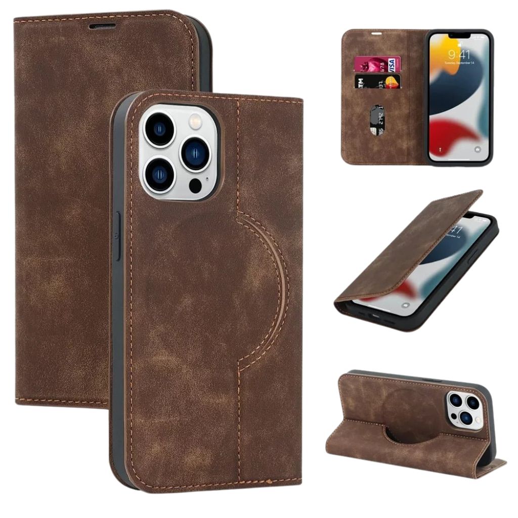 Magnetic Leather Case with Wallet for iPhone 23 Magnetic Leather Case with Wallet for iPhone