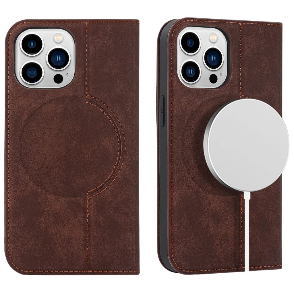 Magnetic Leather Case with Wallet for iPhone 24 Magnetic Leather Case with Wallet for iPhone