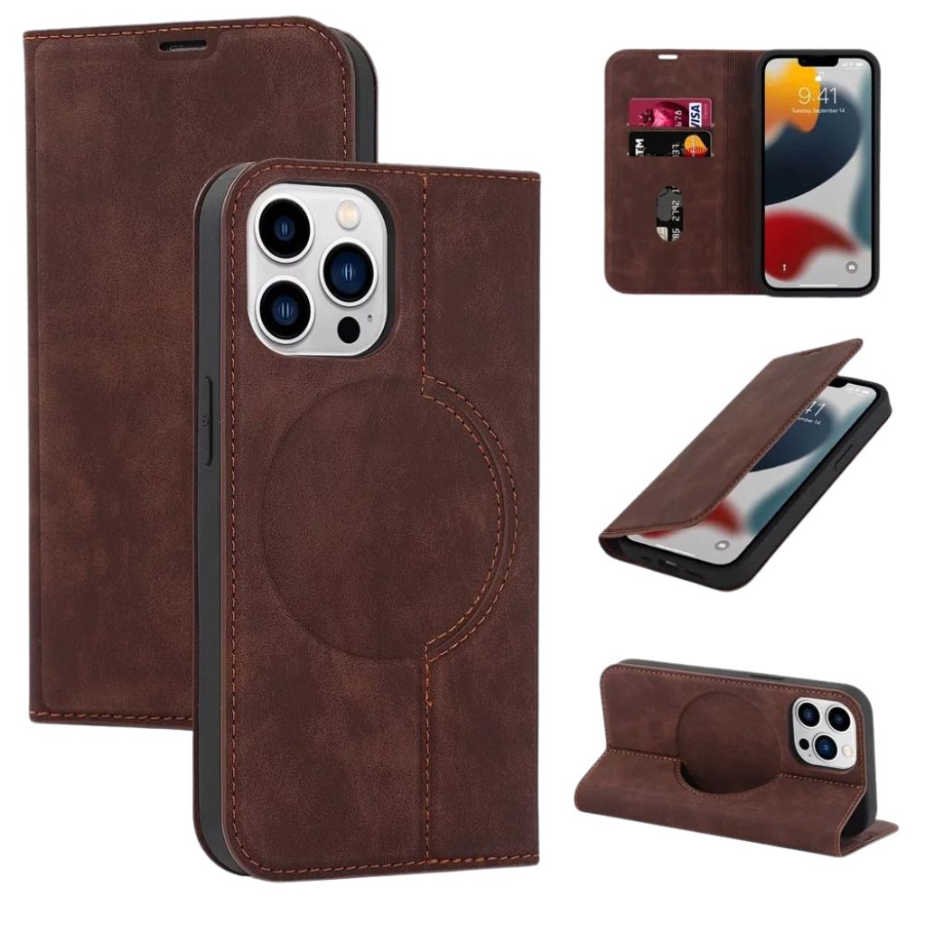 Magnetic Leather Case with Wallet for iPhone 32 Magnetic Leather Case with Wallet for iPhone