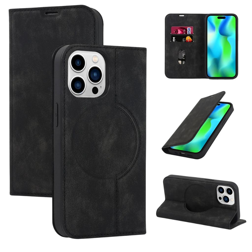 Magnetic Leather Case with Wallet for iPhone 5 Magnetic Leather Case with Wallet for iPhone