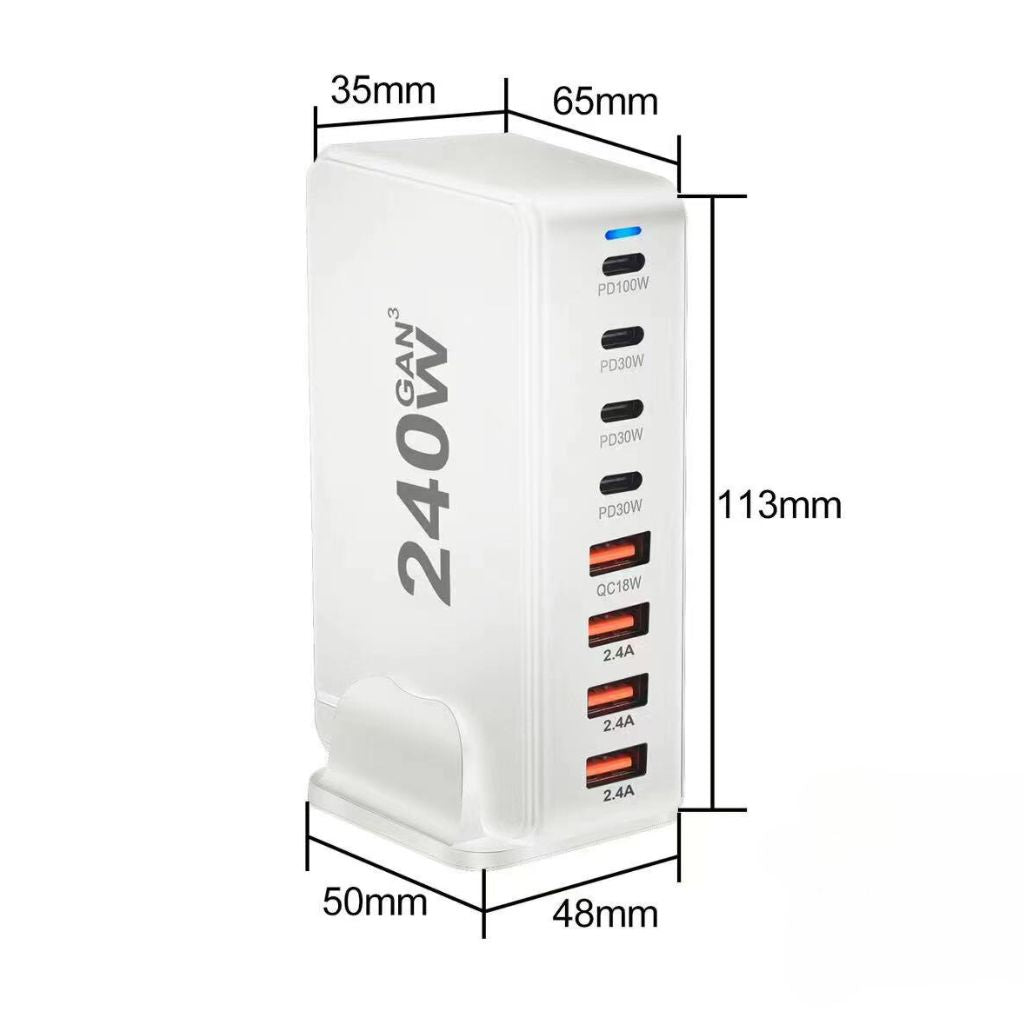 240W GaN 8-Port USB-C Charger 13 240W GaN 8-Port USB-C Charger