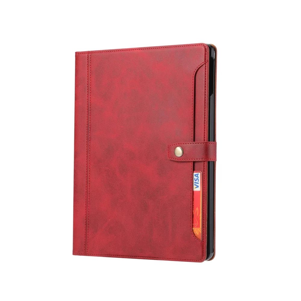 Leather Folio Case with Card Slots & Pencil Holder for iPad 9 Leather Folio Case with Card Slots & Pencil Holder for iPad