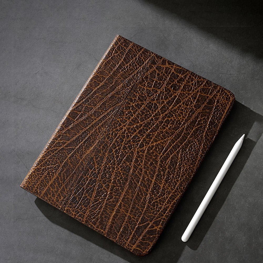 Luxury Genuine Leather Case with Multi-Angle Stand for iPad 5 Luxury Genuine Leather Case with Multi-Angle Stand for iPad
