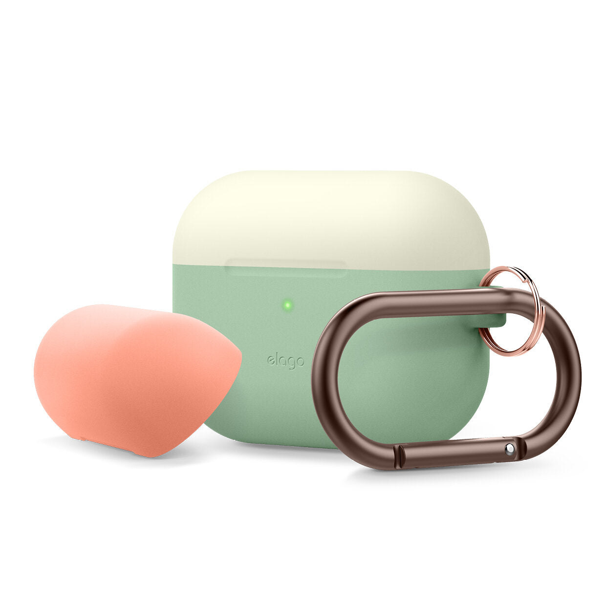Classic White & Peach + Pastel Green