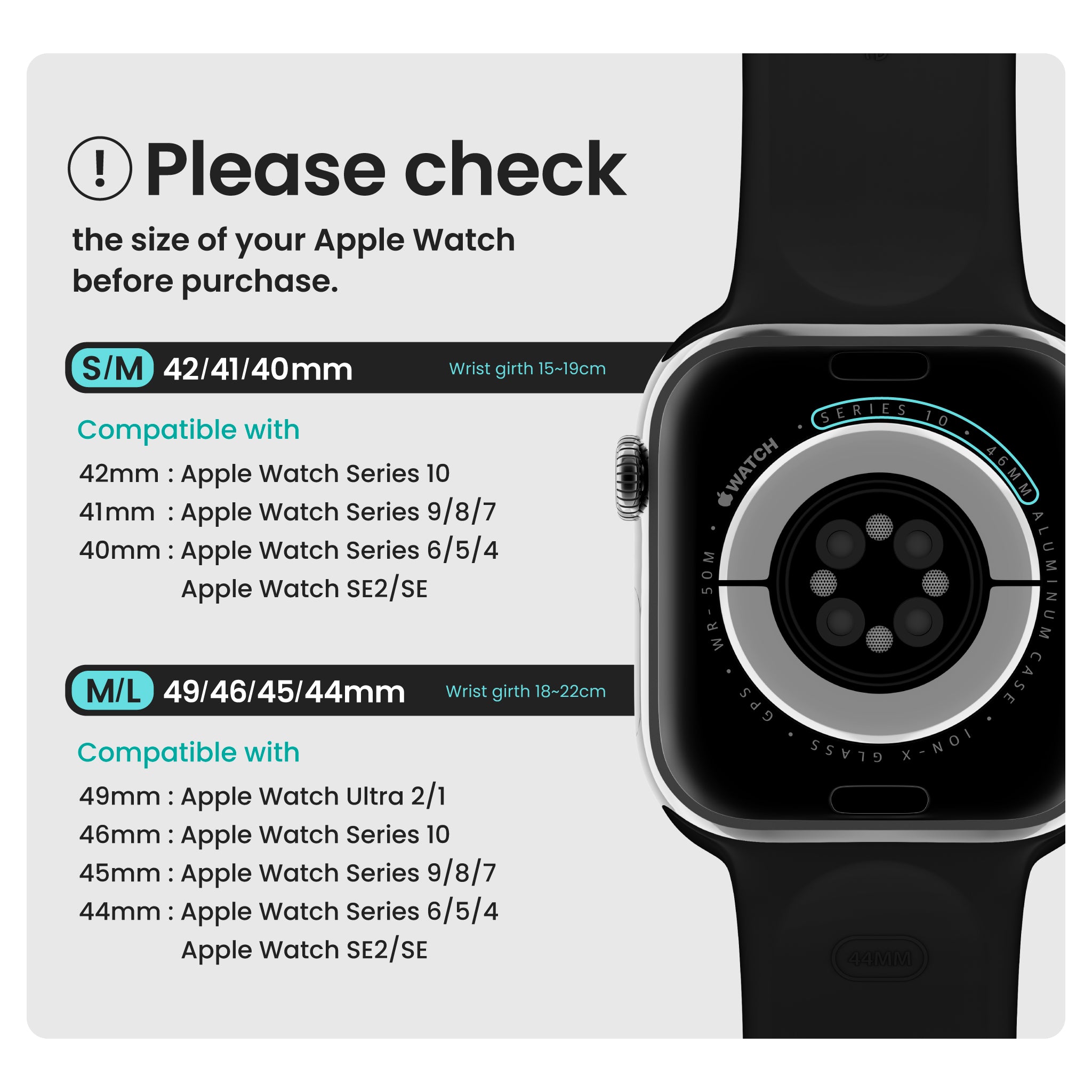 Apple Watch Color on Band <b> S / M </b> 12 Apple Watch Color on Band S / M