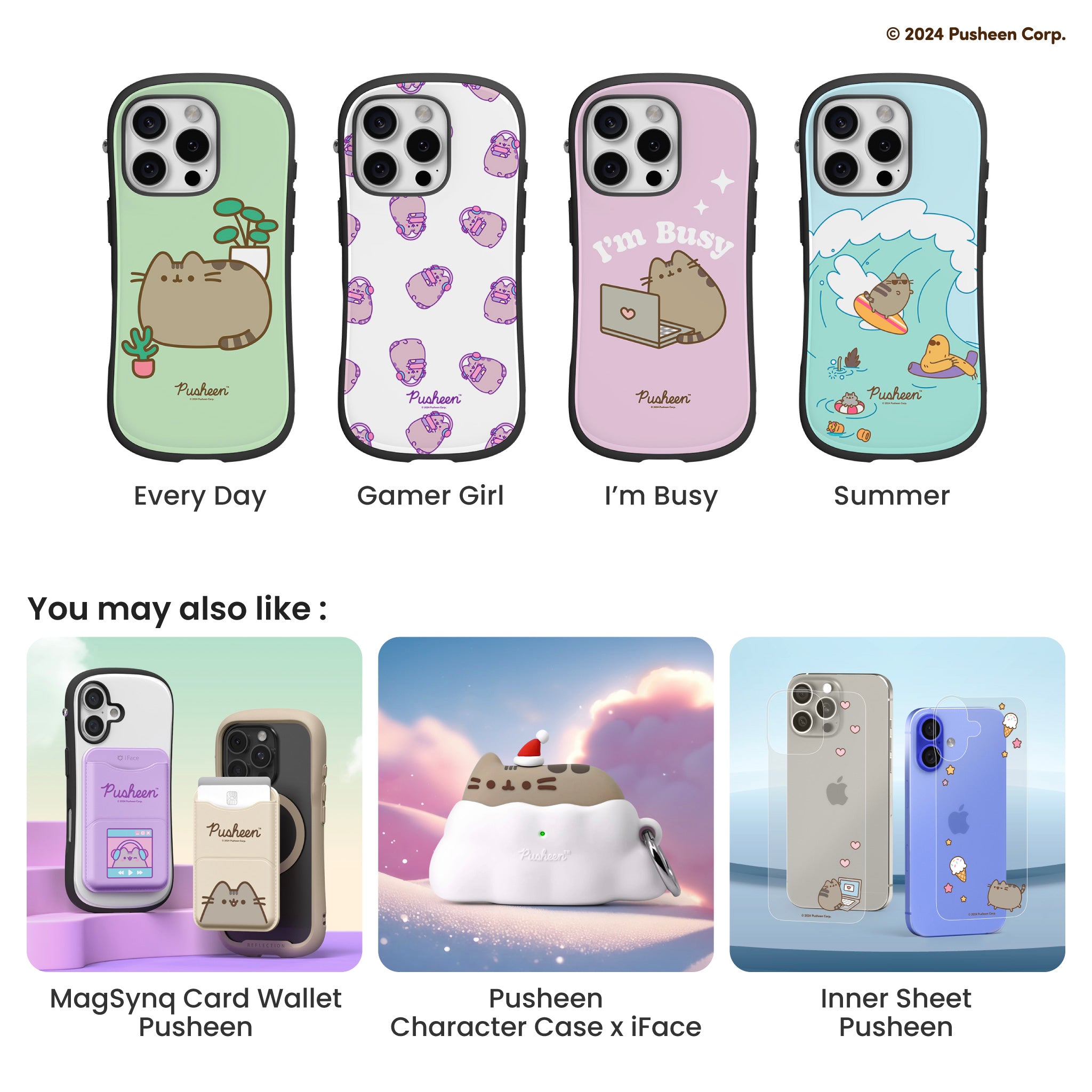 iFace x Pusheen First Class MagSynq <b> iPhone 16 Pro Max<b> 11 iFace x Pusheen First Class MagSynq iPhone 16 Pro Max
