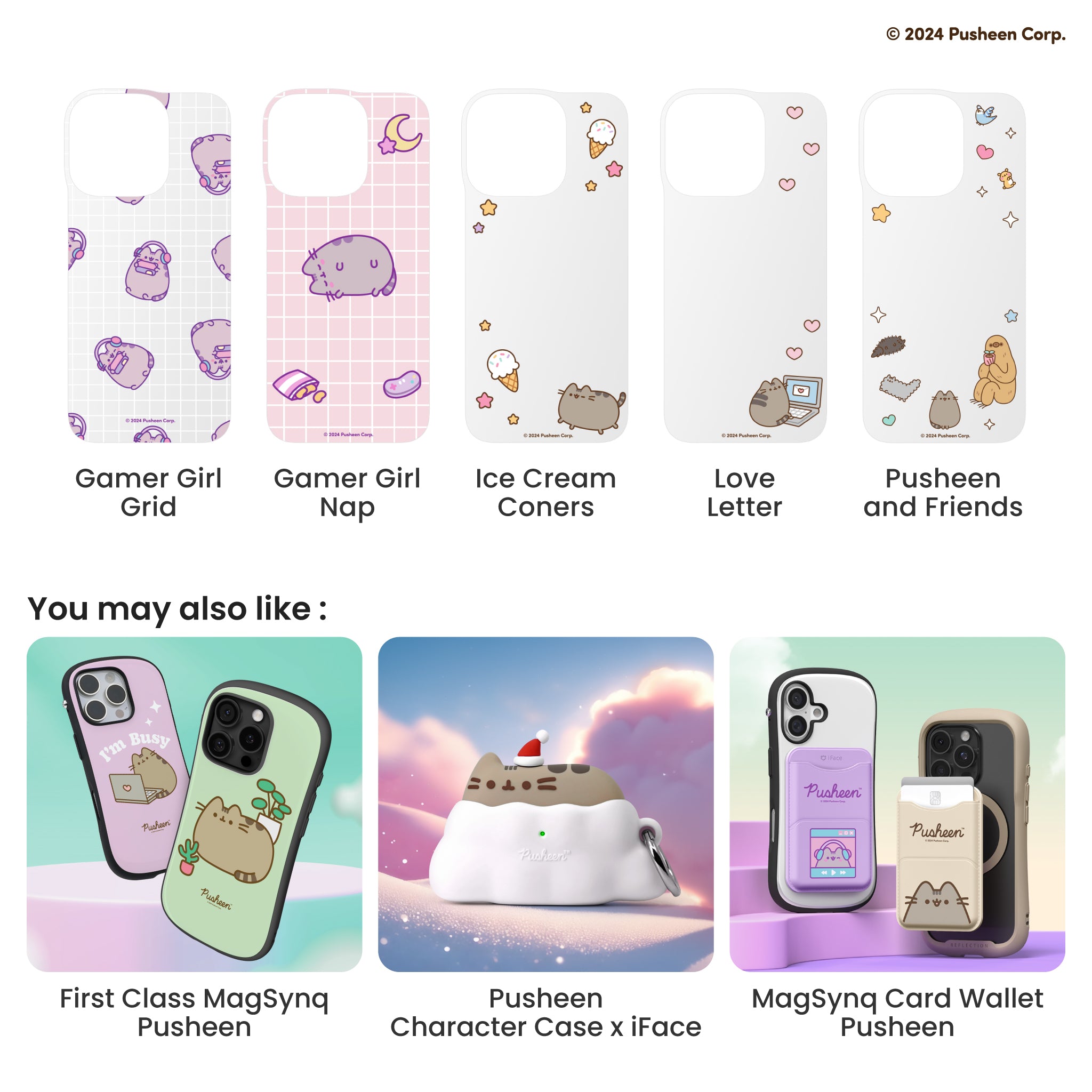 iFace x Pusheen Inner Sheet <b> iPhone 16 Plus</b> 12 iFace x Pusheen Inner Sheet iPhone 16 Plus