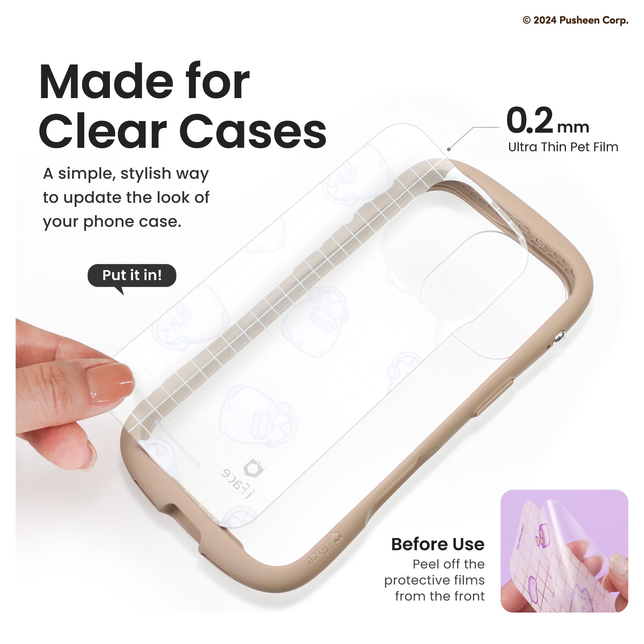 iFace x Pusheen Inner Sheet <b> iPhone 16 Plus</b> 9 iFace x Pusheen Inner Sheet iPhone 16 Plus