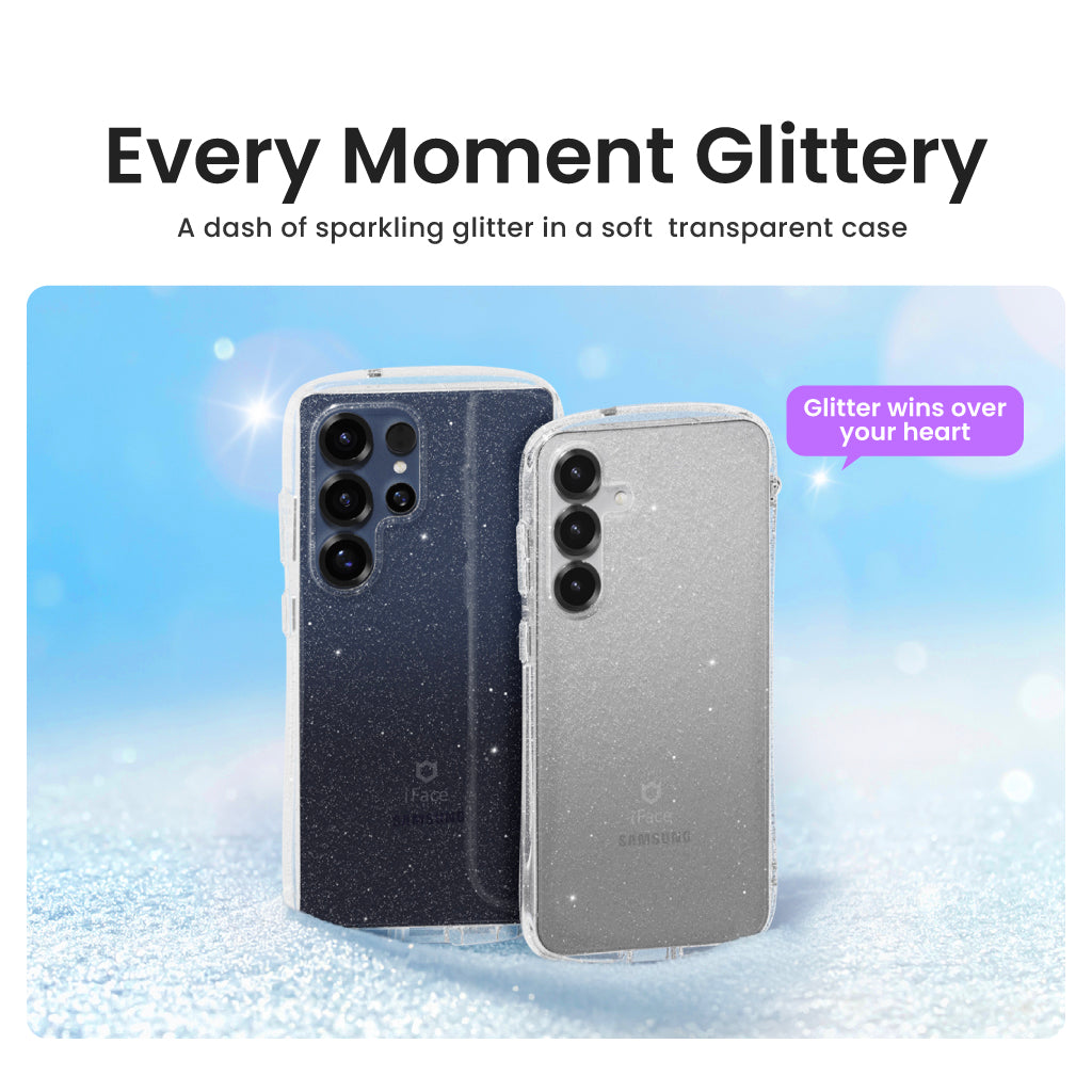 Look in Clear Glitter <b> Galaxy S25 Ultra <b> 4 Look in Clear Glitter Galaxy S25 Ultra