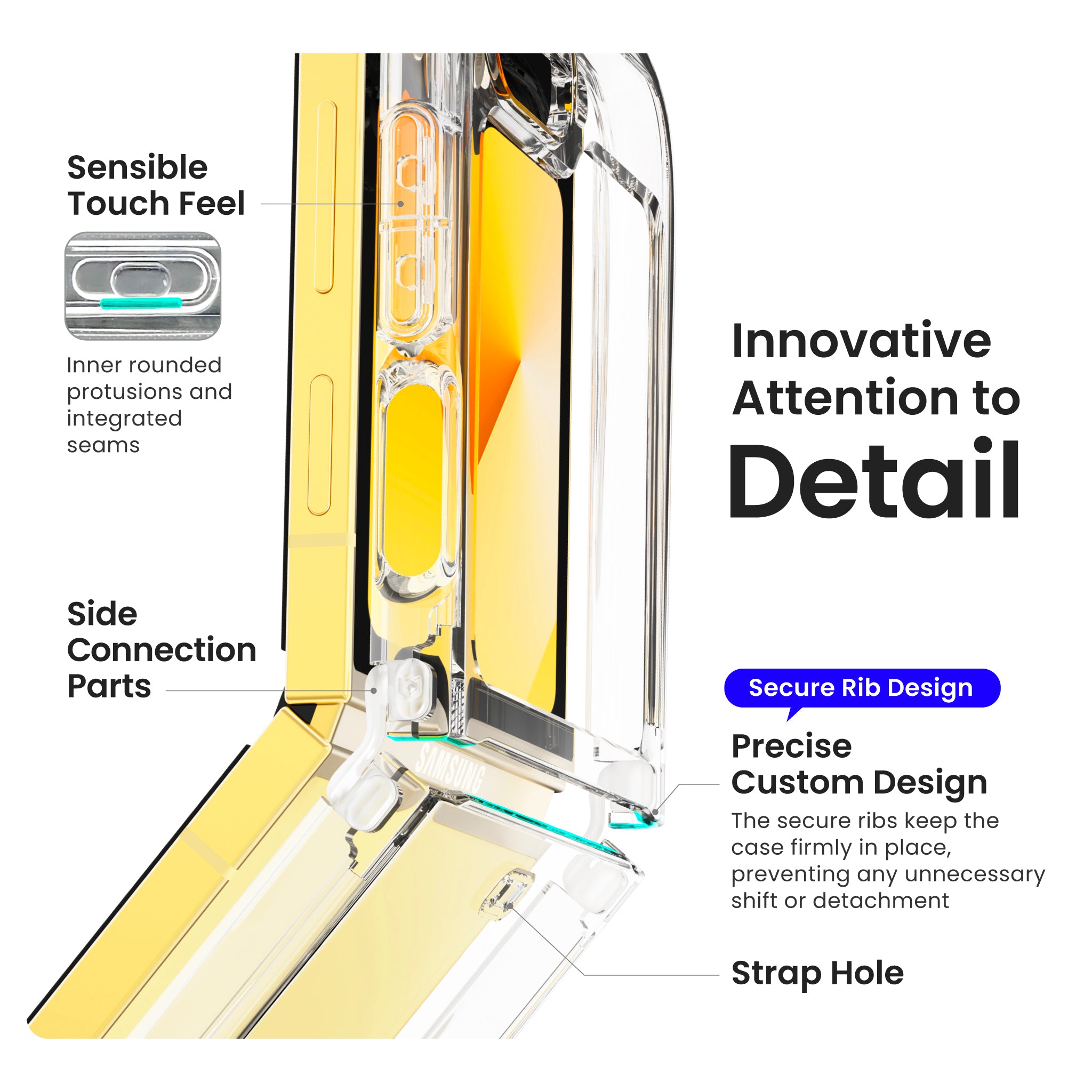 Look in Clear Hybrid Standard <b>for Galaxy Z Flip 6</b> 5 Look in Clear Hybrid Standard for Galaxy Z Flip 6